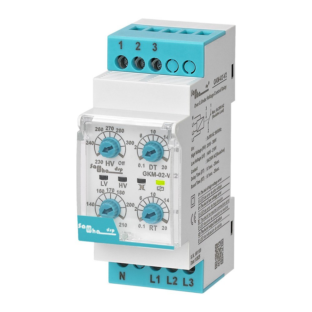 GKM-02-V2 Three Phase 3P&4W Over and Under Voltage Protection Relay
