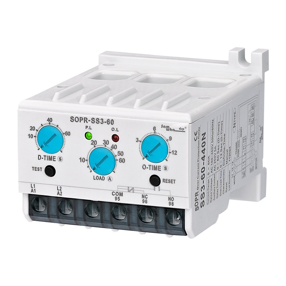 SOPR-SS3-30 Electronic Motor Protection Relay (Overload & Overcurrent)